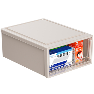 透明药箱药物收纳盒桌面抽屉式药品收纳柜大容量家用家庭装医疗箱