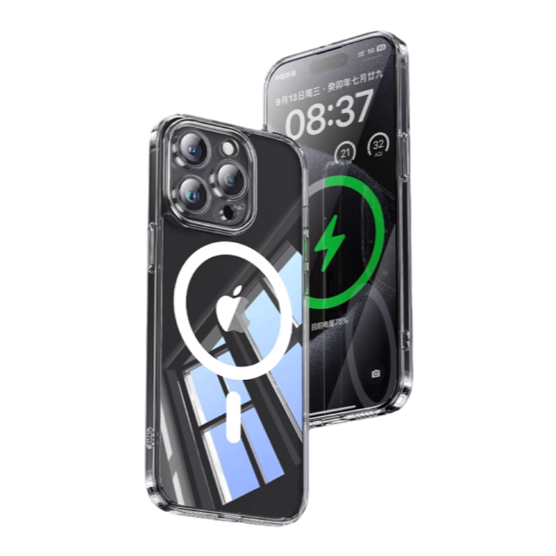 [官方磁吸]倍思超薄新款适用iPhone17ProMax手机壳苹果16保护套15magsafe无线14动画13pm透明防摔镜头全包Air