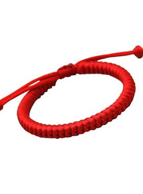 2026马年本命年红绳手链女手工编织肖战同款红色手绳金刚结太岁绳