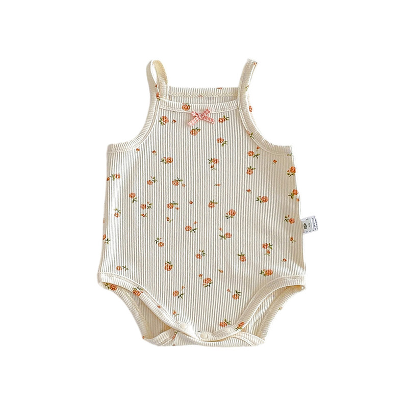 婴幼儿夏薄款衣服女宝宝吊带包屁衣可爱包臀衣小月龄夏天三角哈衣