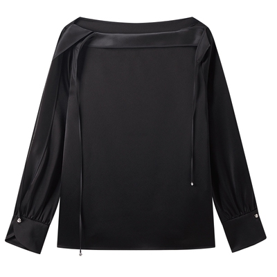 三醋酸 COMME MOI吕燕设计师2026年春夏新款女装一字领衬衫