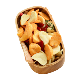 九月食集 薯角脆海盐芝士和甜辣双口味的原切酥脆土豆块分量略少