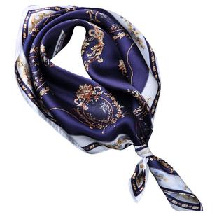 男士丝巾真丝小方巾薄款西装衬衫高级感护颈围脖领巾老钱围巾男式