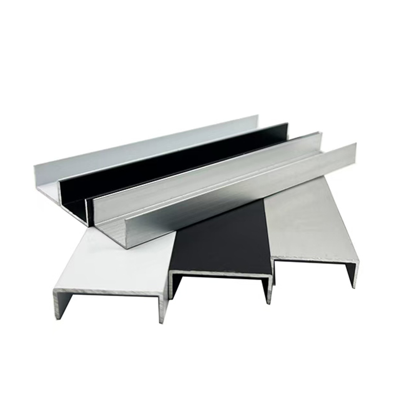 铝合金U型槽黑色包边槽U型铝材包边条卡槽装饰卡条吊顶背景墙压条