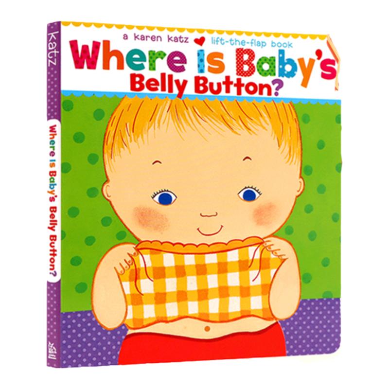 Where is Baby 宝宝的肚脐眼在哪里英文原版绘本Karen Katz卡伦卡茨翻翻书Where is Baby's Belly Button纸板低幼儿童英语绘本
