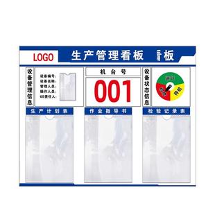 工厂车间生产管理看板公示栏亚克力产量计数展示宣传栏设备运行状态标识牌注塑机器编号牌管理维护提示牌定制