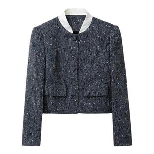 现货【25早春新款】雪花软呢 小香风箱型粗花呢外套+半裙套装女