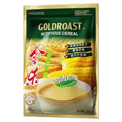 【尝鲜款】金味原味营养麦片燕麦420g早餐即食冲饮代餐独立包装
