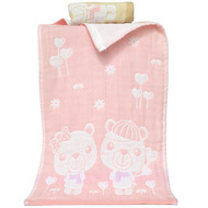 6条纯棉纱布儿童小毛巾三层吸水