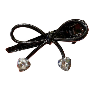 蝴蝶结边夹咖色爱心刘海发夹女2026新款高端前额侧边发卡bb夹发饰