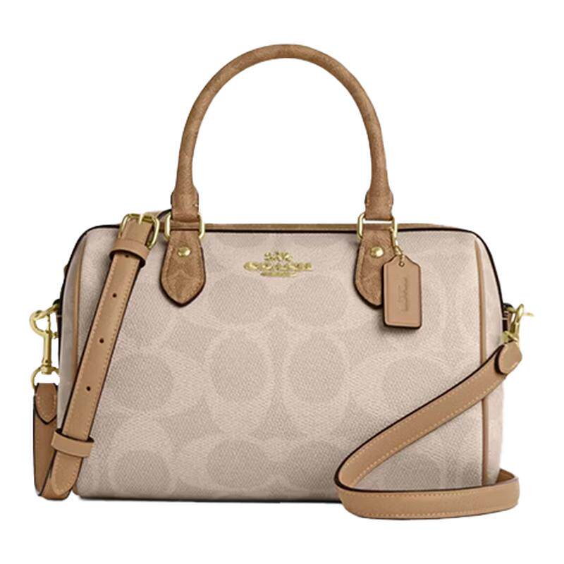 COACH/蔻驰官方奥莱款ROWAN女士老花单肩斜挎手提包波士顿包CY679