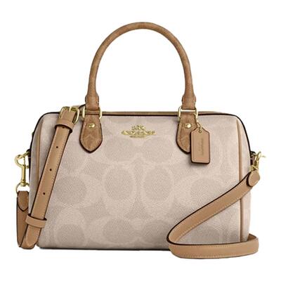 COACH/蔻驰官方奥莱款ROWAN女士老花单肩斜挎手提包波士顿包CY679
