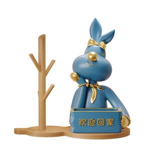 钥匙收纳摆件欢迎回家入户玄关鞋柜客厅置物轻奢高档装饰乔迁礼物