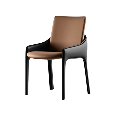 国外代工马鞍皮餐椅意式极简椅子