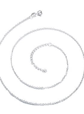 幸运石925银银链项链