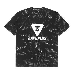 AAPE+运动男装春夏猿人潮流印花迷彩扎染潮流休闲短袖T恤0976XXI
