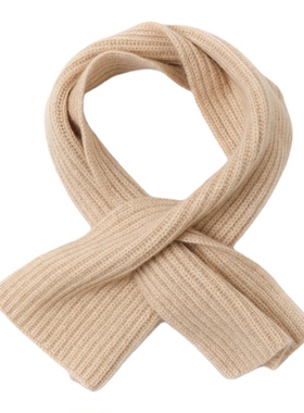 100%纯山羊绒肖围巾女冬保暖加厚