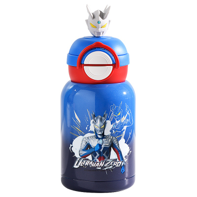 赛罗奥特曼儿童保温杯男孩食品级316带吸管小学生上学专用直饮壶