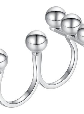 VIGG原子开口戒指女小众设计感2025年新款潮轻奢时尚个性配饰品