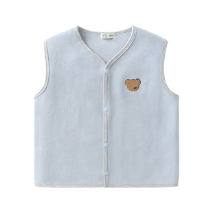 男童毛毛马甲宝宝冬装加绒复合背心外套秋冬款儿童冬季奥粒绒上衣