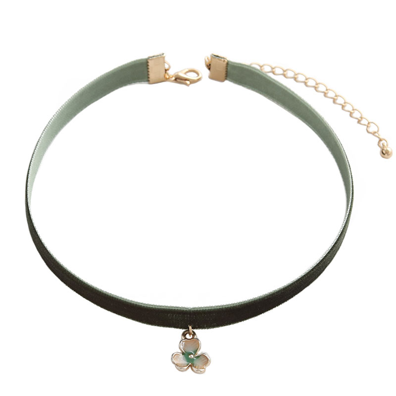 墨绿的森林 小清新森系项链女锁骨链脖子饰品颈带韩版颈链choker