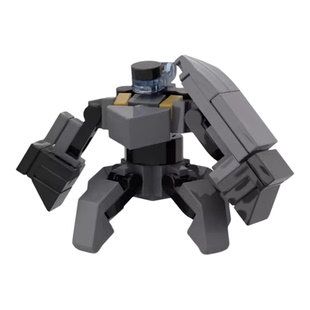 适用乐高第三方小颗粒积木蜘蛛小机甲军事四足机器人炮台拼装玩具