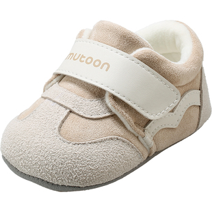 牧童婴幼儿鞋子秋冬新款加绒保暖复古女童步前鞋软底男宝宝柔抱鞋