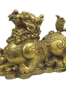 貔貅天禄如意摆件纯铜质一对