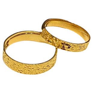 古法金包银碎冰冰戒指女实心爆闪素圈戒子指环情侣对戒送女友礼物