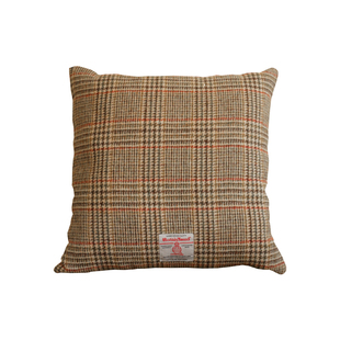 失物招领哈里斯花呢纯羊毛手工编织方格千鸟格抱枕