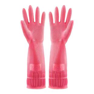 搞卫生专用手套厨房家务耐用型橡胶手套加绒加厚防水耐用清洁手套