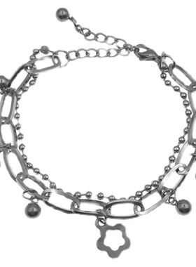 【杀死玛丽苏】不锈钢银色小花珠