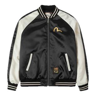 EVISU福神 2025秋季男女同款潮流商标刺绣横须贺休闲加厚夹克外套