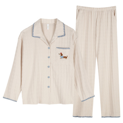 轩靓睡衣女士春秋季纯棉长袖大码