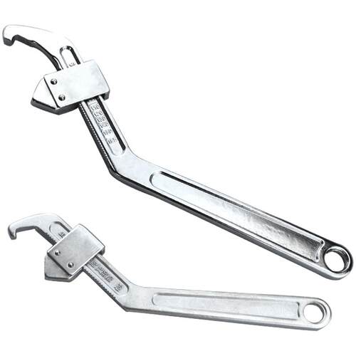 沭工钩型月牙扳手可调式活动扳手水电工表盖扳手侧面孔手螺母扳手