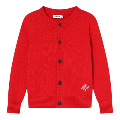 瑞比克学院风刺绣羊毛开衫