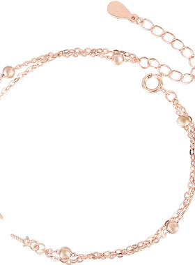 奢金轩女纯银日韩珍珠手链空托