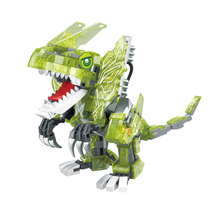 哲高积木夜光恐龙拼装玩具儿童益智男孩拼插甲龙动物模型拼图礼物