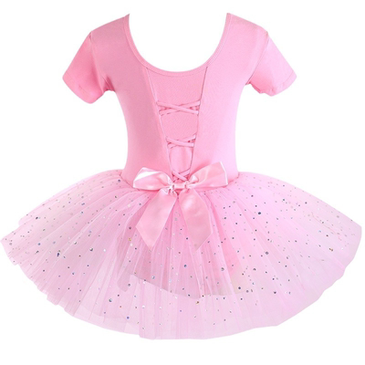 舞蹈服儿童女练功服短袖芭蕾舞裙
