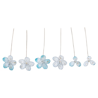 单朵小花配饰 热缩花簪国风发簪新中式点缀盘发古风发饰配饰发钗