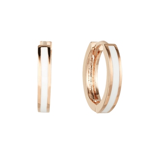 AJIDOU阿吉豆耳圈女线下同款简约撞色潮流圆环百搭通勤耳钉耳饰品