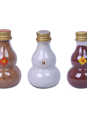 天山五色土家居摆件原矿土葫芦瓶