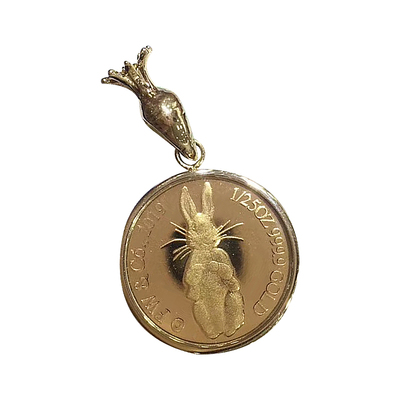 彼得兔女吊坠金币生肖金币生日礼
