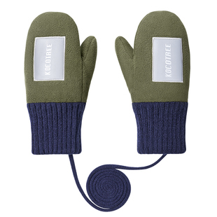 KK树原纱儿童手套冬天宝宝连指秋季男童女孩小学生A类保暖抗静电