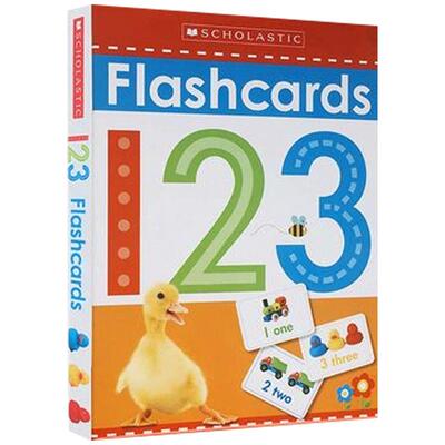 学乐启蒙认知数字学习字卡抽认闪卡 Scholastic Flashcards 123 低幼儿童早教益智Write and Wipe 英文原版亲子阅读边学边玩2-6岁