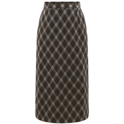 朵以复古风加绒格纹裙