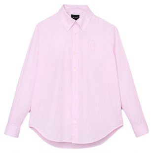 【双11】MARC JACOBS/莫杰 MJ 纯棉浅色条纹休闲风格长袖衬衫