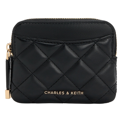 CHARLES&KEITH26春新款CK6-50681238菱格纹迷你零钱包卡包手拿包