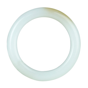 玉说和田玉手镯女款玉镯子糖白玉圆满富贵一口糖玉手饰内径约57mm