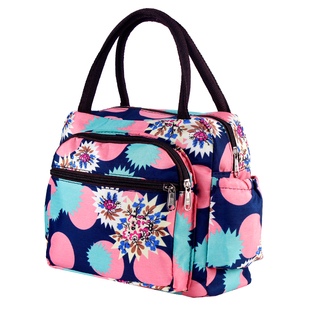 加厚防水多口袋涤沦布手提包便当小布包轻盈手拎饭盒妈妈牛津女包